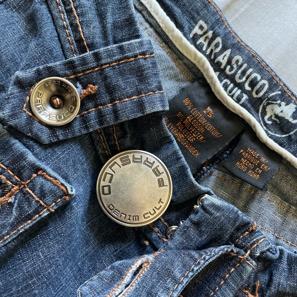 Y2K Lowrise Flared Parasuco Classic Blue Women's Jeans - Picture 2 of 3